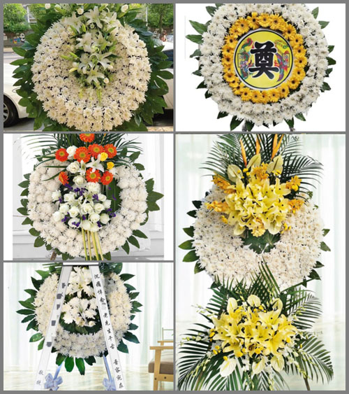 山东青岛平度市白沙河街道张戈庄西村花圈速递